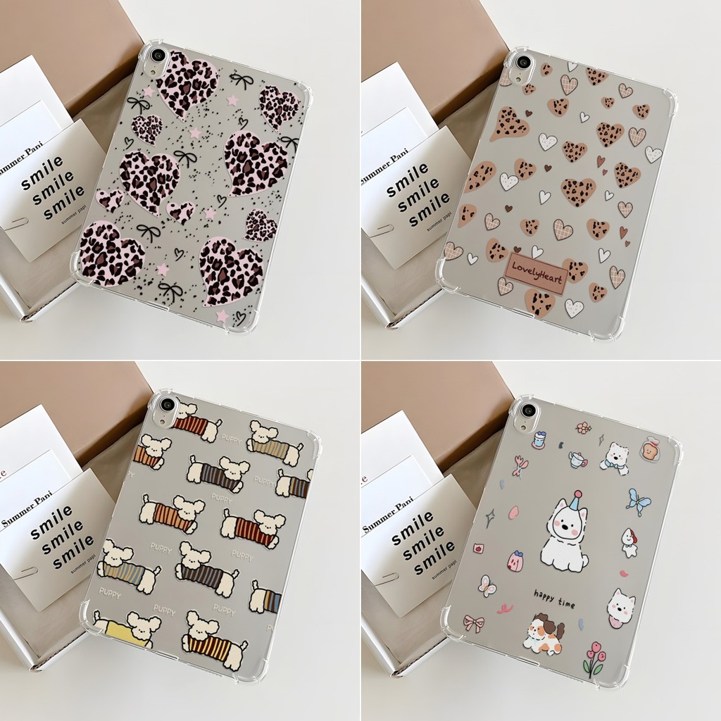 เคสแท็บเล็ต TPU ใสแบบนิ่ม for iPad 7/8/9th Air4/Air5 10.9" 10/11th iPad 5/6 9.7" Air1/Air2 M3/M2 iPad Air 3 Pro 12.9 เคส