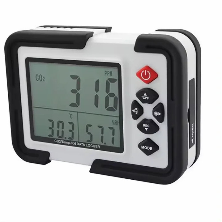 มาตรฐานแบบพกพาดิจิตอล CO2 เมตร CO2 Monitor เครื่องตรวจจับเครื่องวิเคราะห์ก๊าซ 9999ppm CO2 เครื่องวิเ