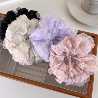 ยางรัดผม ผ้าชีฟอง สีพื้น ขนาดเล็ก แฟชั่นนมาใหม่