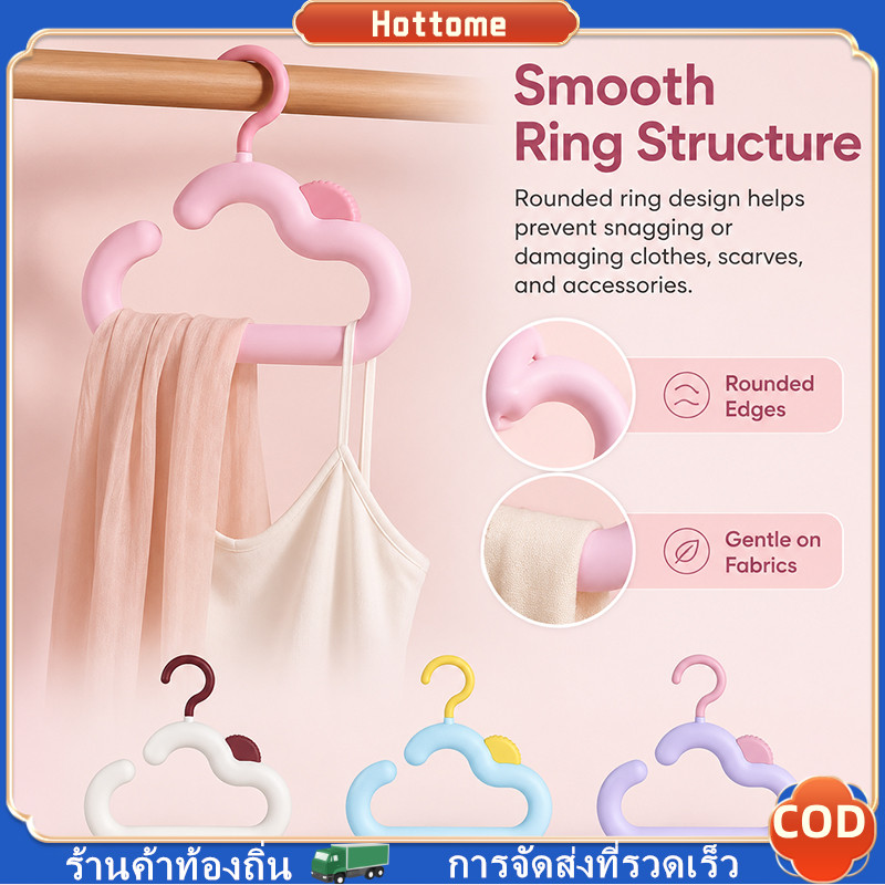 ตะขอแขวนอโรมาเธอราพีรูปเมฆ ที่แขวนหมวกระบบวงแหวนป้องกันการลื่นไถล อเนกประสงค์ ไม่ต้องเจาะรู สำหรับเก็บหมวก ผ้าพันคอ