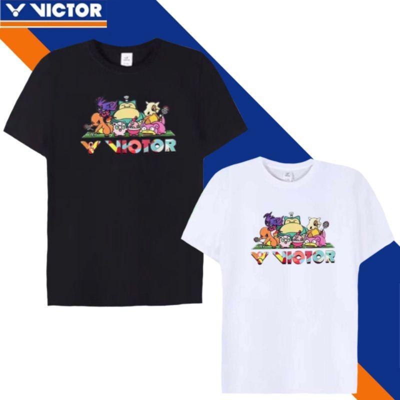 เสื้อแบด Pokemon x วิคเตอร์ เสื้อซ้อมรุ่นไหม่ล่าสุดผ้าดี หนานุ่มระบายอากาศดีแห้งไว ส่งจากไทยผ้าดีรับประกัน