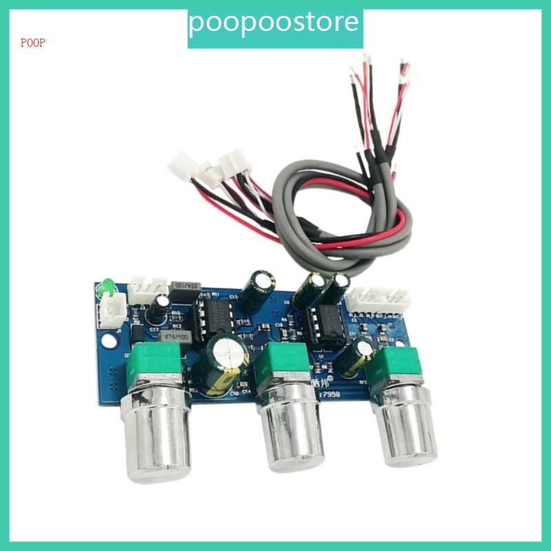 POOP NE5532 2 1CH Preamp Tone Control Circuit Board สําหรับการปรับความถี่เบส