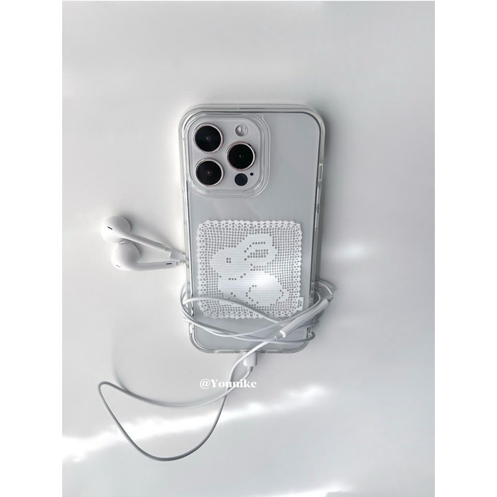 Alice Dreamland น่ารักลูกไม้กระต่ายสาวเกาหลีสไตล์เหมาะสําหรับ iphone17pro/17promax เคสป้องกัน Apple 16 เคสโทรศัพท์ 16promax เคสป้องกัน 15/13/14 กรณี 11/12/12promax/17air