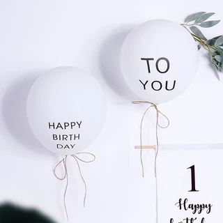 【จัดส่งวันนี้】10 นิ้ว ลูกโป่งขาวHappy Birthday To Youลูกโป่งกลมขาว ลูกโป่งวันเกิด ลูกโป่งชุด สําหรับตกแต่งปาร์ตี้วันเกิด