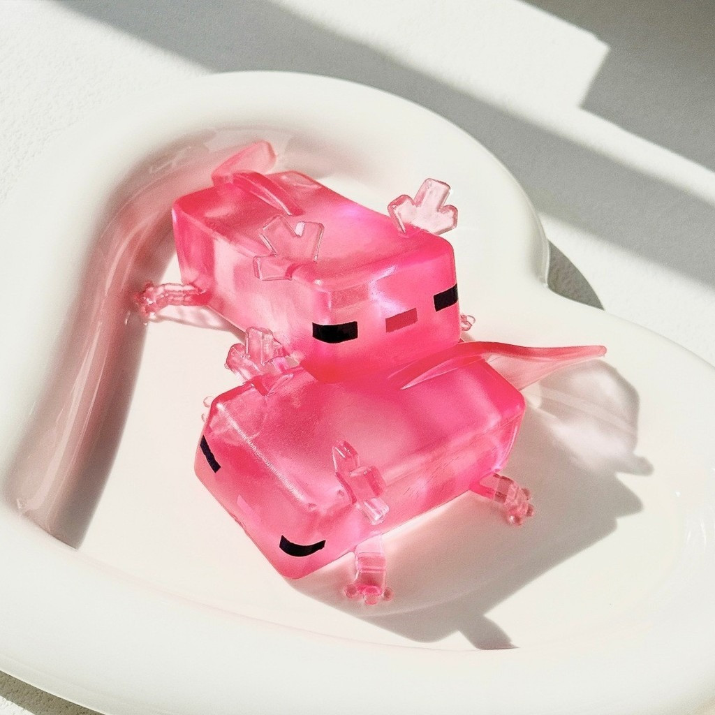 1 น่ารัก MC Axolotl Fidget Squishy ของเล่นสีชมพู Jelly Texture Perfect Gamer ของขวัญวันเกิด Party Favor Stocking Stuffer