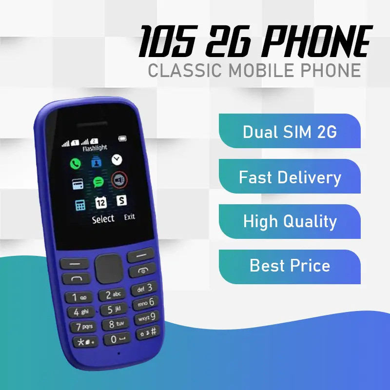 TWC 105 2Gphone คุณสมบัติใหม่ 2025 โทรศัพท์ปุ่มกดรุ่นใหม่ เวลาสแตนด์บายนาน ไฟฉาย วิทยุ รองรับหลายภาษ