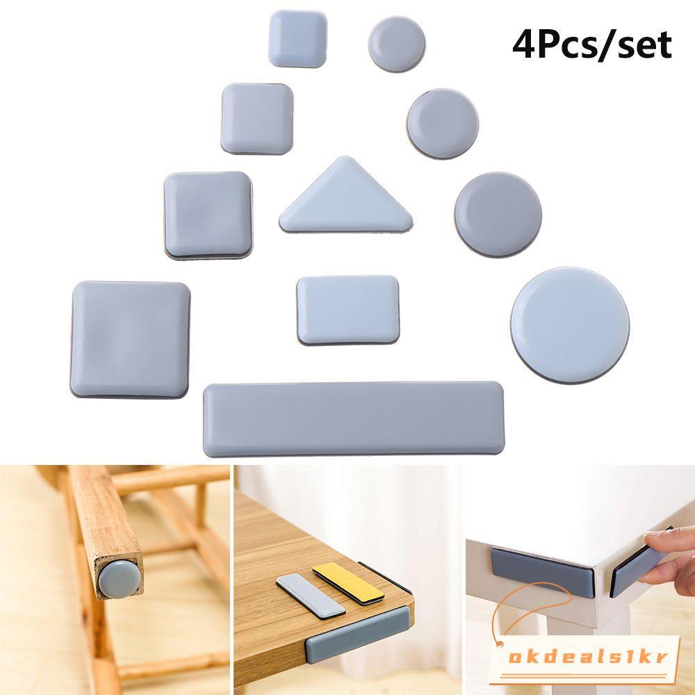 IOKDEALS1 4pcs เฟอร์นิเจอร์ขา Slider Pads สวมใส่-resisting Anti-brasion นุ่มหนา Self-Adhesive บ้าน Anti Noisy