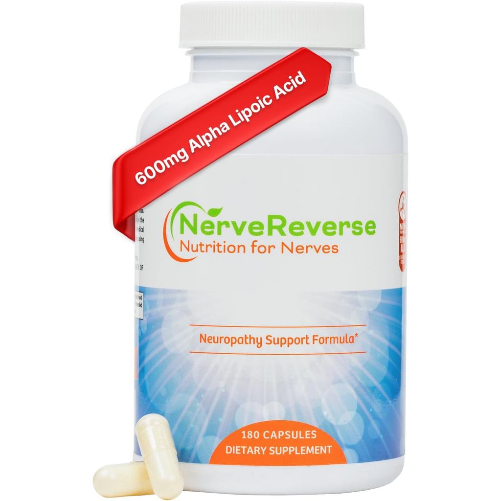 Neuro-reversal neuropathy support formula-α-Lipoic acid600mg，Extra Strength Benzoyl Amide，B12、B9、B6a