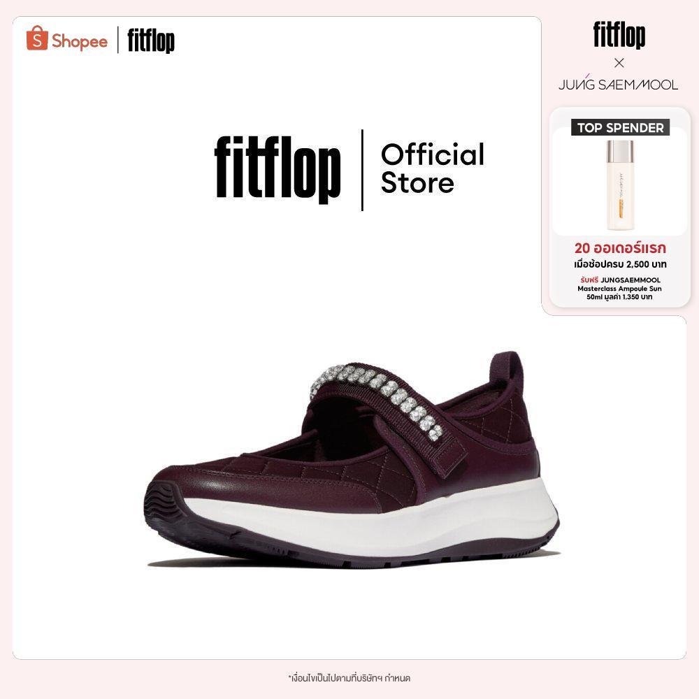 FITFLOP F-MODE FLOW CRYSTAL QUILTED MJ รองเท้าผ้าใบผู้หญิง รุ่น LT6-C88 สี PURPLE