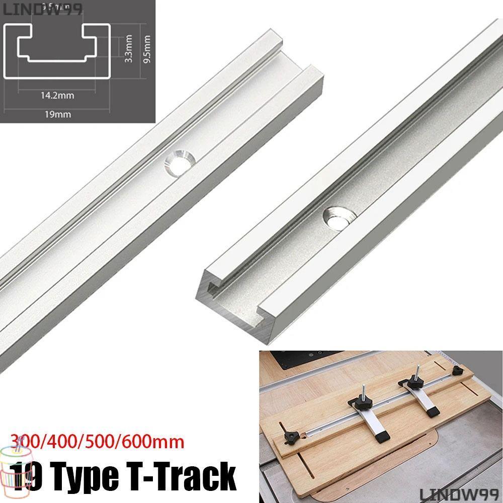 LINDW 1 ชิ้น T-Slot Track, T Slider Fixture Slot สไลด์ 300-600 มิลลิเมตร T-Track,สไลด์รางนําทางอลูมิ