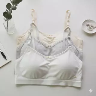 YANINDA เสื้อในเด็กโต12-18ปี สำหรับเด็กวัยรุ่น เสื้อในนักเรียน แบบสวม ฟองน้ำเย็บติด สายเดี่ยวปรับระดับได้ #6761