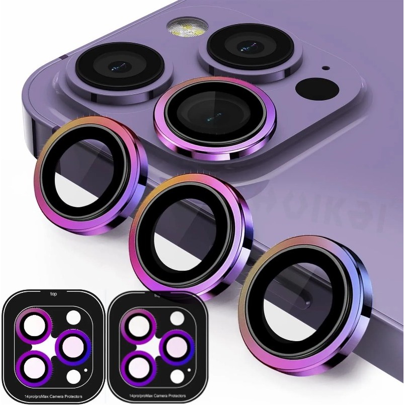 สําหรับ iPhone 13 12 11 Pro Max mini Ultra HD อลูมิเนียมเลนส์กล้องฟิล์มกระจกนิรภัยสําหรับ iPhone 13Pro 13ProMax 13mini 12ProMax 12Pro 11ProMax โทรศัพท์กลับเลนส์แหวน Protector