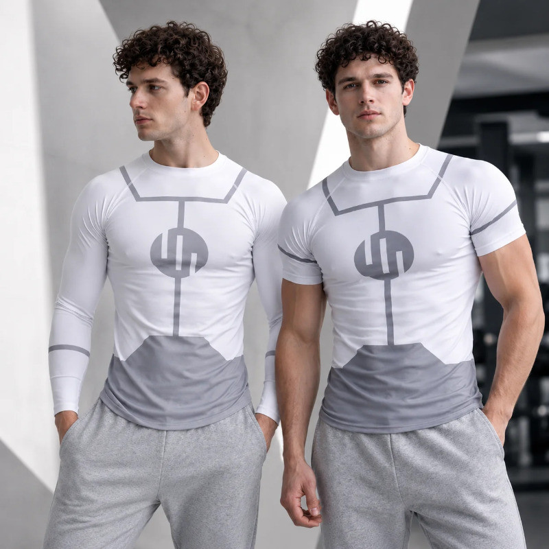 Invincible Viltrumite คอสเพลย์ Rash Guard เสื้อบีบอัดผู้ชายผู้หญิงอะนิเมะ BJJ MMA Gym Surf ว่ายน้ําแ