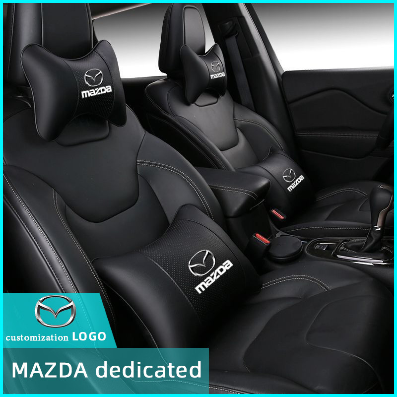⚡ประเทศไทย 24 ชั่วโมง⚡ MAZDA พนักพิงศีรษะ หมอนรองไหล่ สำหรับรถยนต์ เมมโมรี่โฟม ที่รองพิงหลังสำหรับรถยนต์ หมอนรองคอ