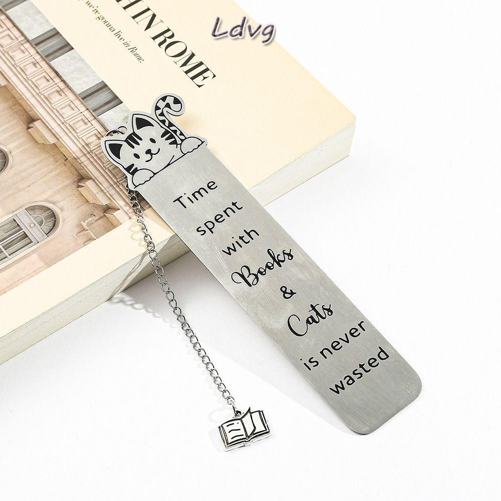 LDVG ที่คั่นแมว,เครื่องหมายอ่านหนังสือน่ารัก,มัลติฟังก์ชั่โลหะสํานักงานอุปกรณ์การเรียนเครื่องเขียน