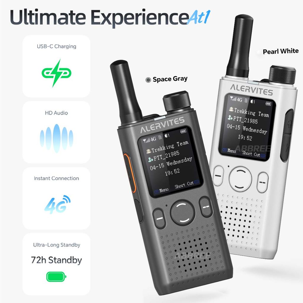 BAOFENG AT-1 POC Walkie Talkie ไม่จํากัดระยะทาง Call Global PhoneDual Card Slot Network 4G Radio