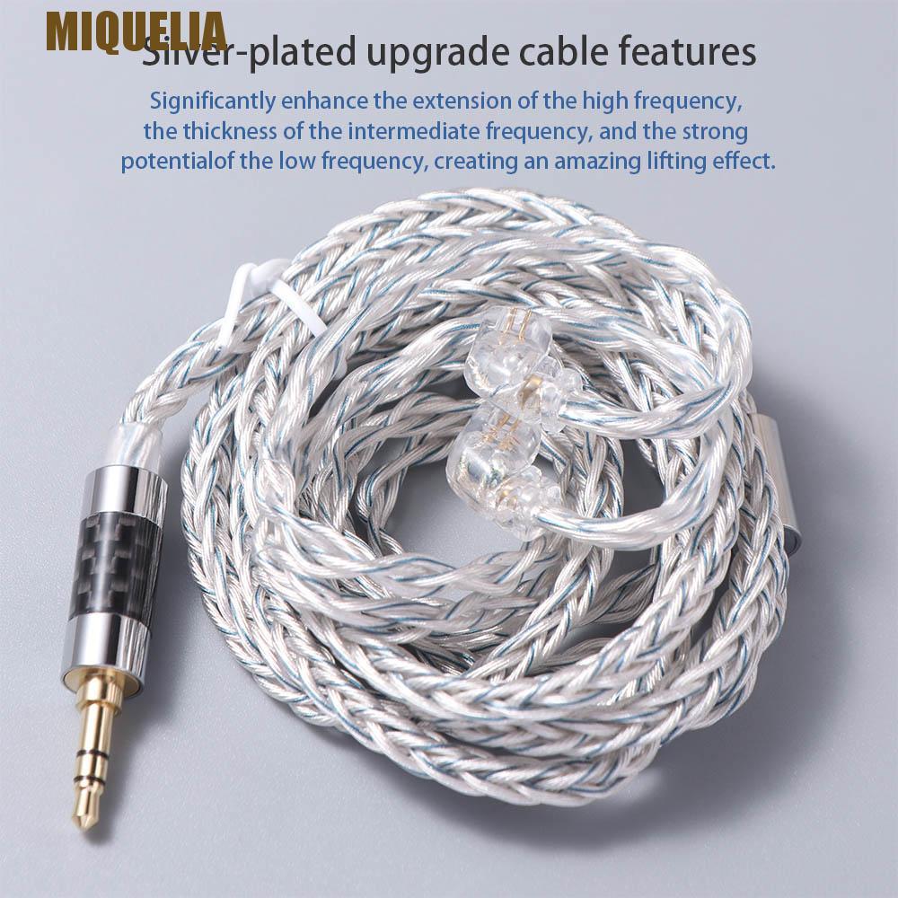 MIQUELIA KZ สายหูฟัง, 784 Cores Silver Plated KZ สายหูฟัง, อุปกรณ์เสริมหูฟัง Uparade สายแบบพกพาเปลี่
