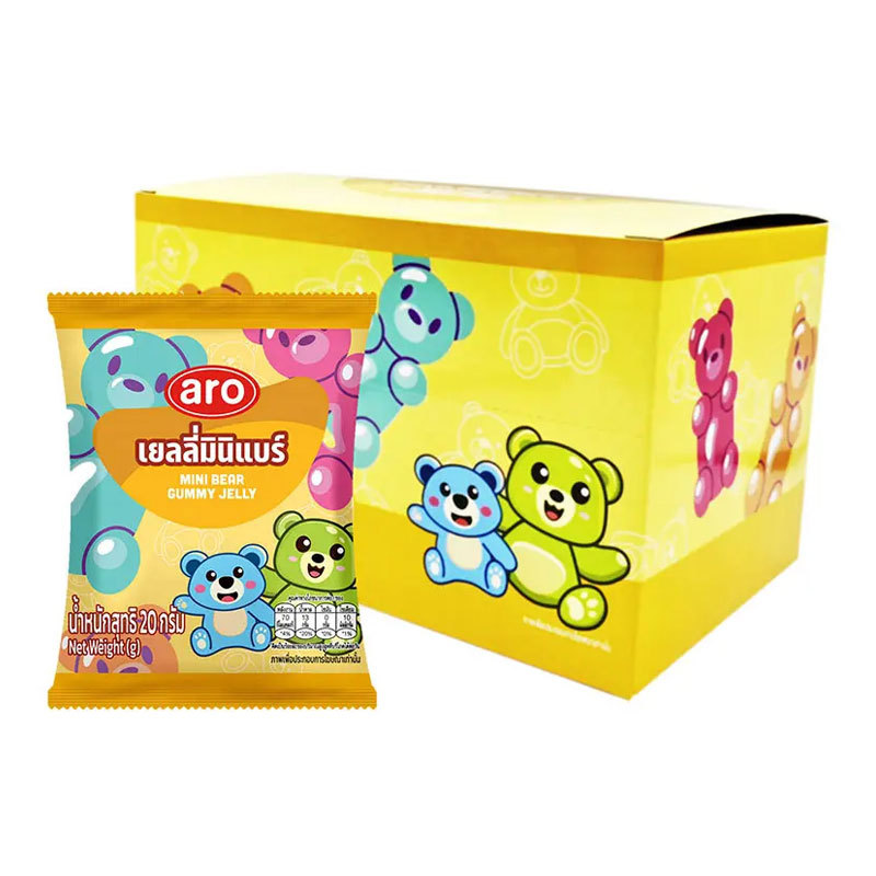 เอโร่ กัมมี่เยลลี่ มินิแบร์ 20 ก. x 12 (ARO Mini Bear Gummy Jelly 20 g x 12)