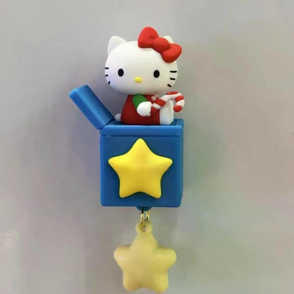 2026 สไตล์ใหม่แม่เหล็ก HelloKitty Retro Restaurant Series Mystery Box Sticker HelloKitty Star Luminous Sticker20260528