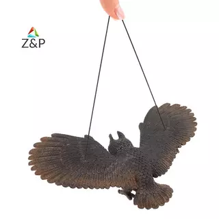 Z&P 1 ชิ้นกลางแจ้ง Eagle ตุ๊กตาแขวนนก Deterrent พลาสติก Eagle เครื่องประดับ Vivid Flying Bird Hawk Decoy Garden หุ่นไล่กา COD