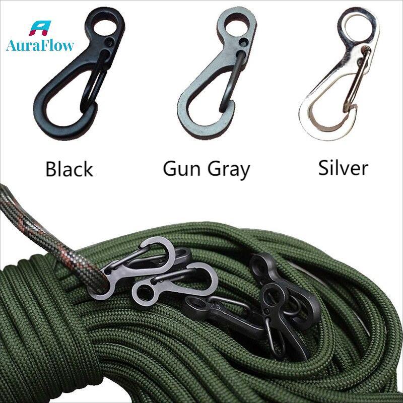 AuraFlow 10 ชิ้น/ล็อต Mini Carabiner พวงกุญแจ Camping Gadgets Survival อุปกรณ์ Snap Hook ปีนเขา SF ฤดูใบไม้ผลิ Bapa เกียร์ใหม่