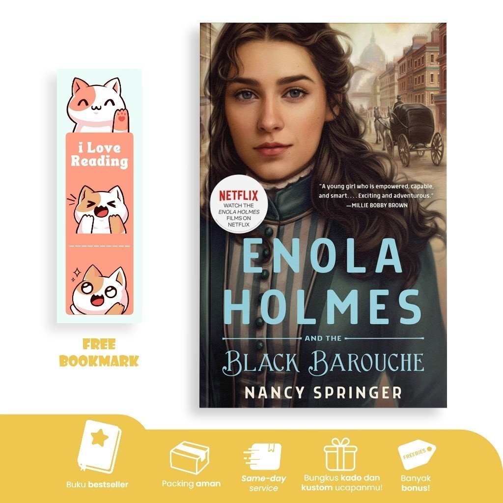 Enola Holmes และ Barouche สีดํา โดย Nancy Springer