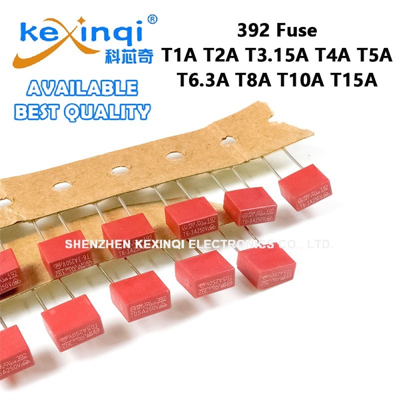 (10-50pcs) 392 ฟิวส์ 0.5A 1A 2A 2.5A 3.15A 4A 5A 6.3A 8A 10A 15A 250V ฟิวส์พลาสติกสแควร์ T2A LCD TV Power Board ทั่วไปใช้ฟิวส์ช้า Blow ฟิวส์