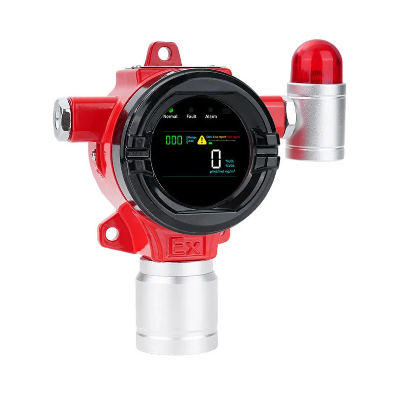 Single Gas Detector 4-20MA RS485 Fixed CE ATEX Combustible CO H2 O2 H2S CH4 NH3 N2 Gas leak Detector