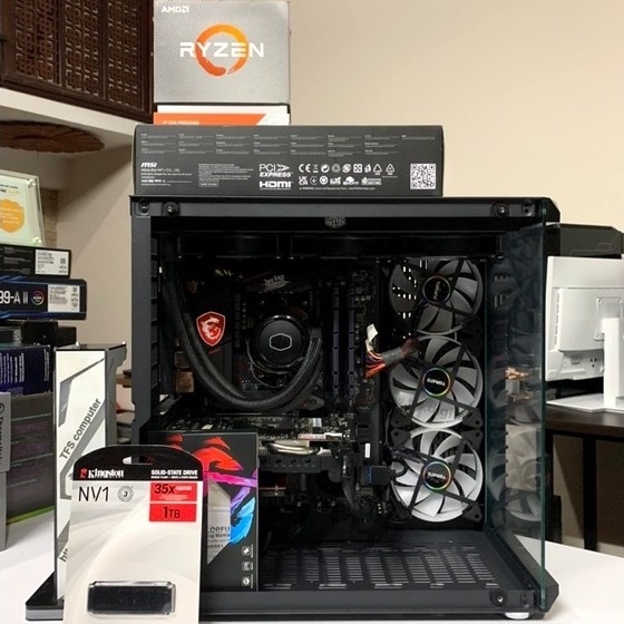 ชุดคอมพิวเตอร์ ryzen 9 5950x, 32G ram 3200Mhz, nvme 1T, gtx 1080 8G