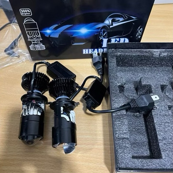 Y7 LED Projector H4 Mini Projector เลนส์ Dabel เลนส์รถจักรยานยนต์รถยนต์ - Y7 -H4