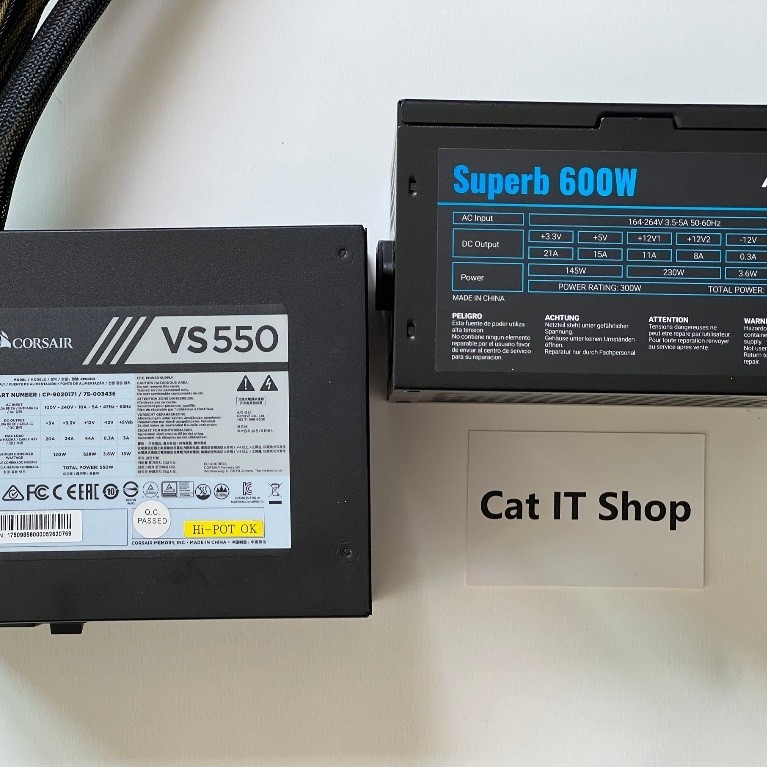 PSU 80+ มือสอง XFX Pro 550W + Cooler Master MWE 450W / Cosair VS 550W + AeroCool Superb 600W