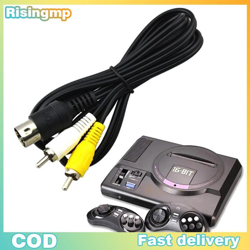 [risingmp] สาย AV สายวิดีโอเสียง สาย RCA สําหรับ SEGA Mega Drive 1 สําหรับ Genesis 1 1.8 เมตร
