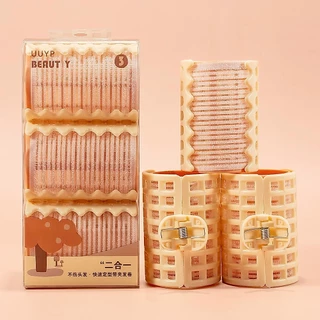 [A-9506] แกนม้วนผม 2-in-1 แบบมีกิ๊บหนีบในตัว (แพ็ก 3 ชิ้น) ยกโคนผม เพิ่มวอลลุ่ม ไม่ทำร้ายเส้นผม