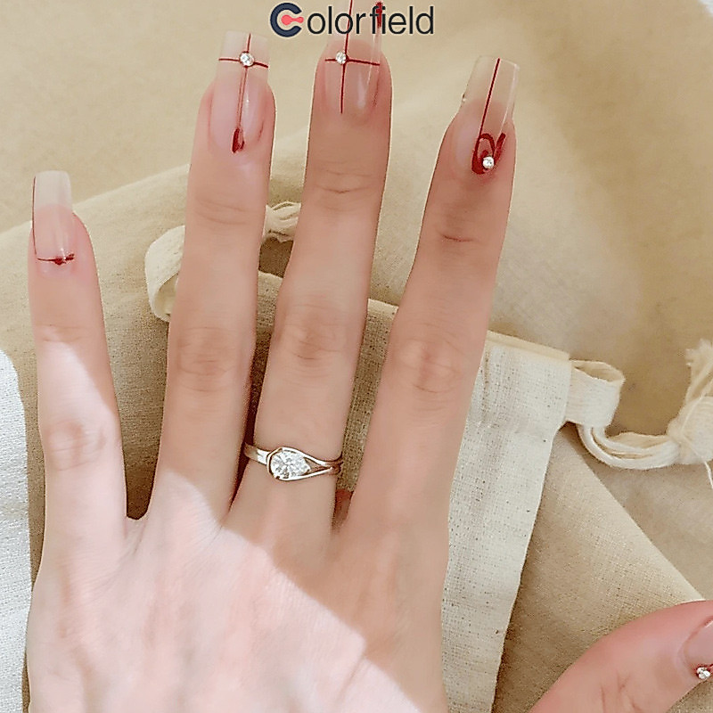 Colorfield แหวนทรงหยดน้ำ ดีไซน์เรียบหรู มินิมอล โดดเด่นสะดุดตา เหมาะสำหรับผู้หญิง ใช้งานได้หลากหลาย มีสไตล์-COD💖