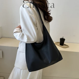 พร้อมส่ง💗กระเป๋าโท้ทหนัง PU ลายหนัง กระเป๋าสะพายไหล่ผู้หญิง ความจุขนาดใหญ่ ดีไซน์มินิมอล พร้อมตัวปิดแม่เหล็ก（COD）