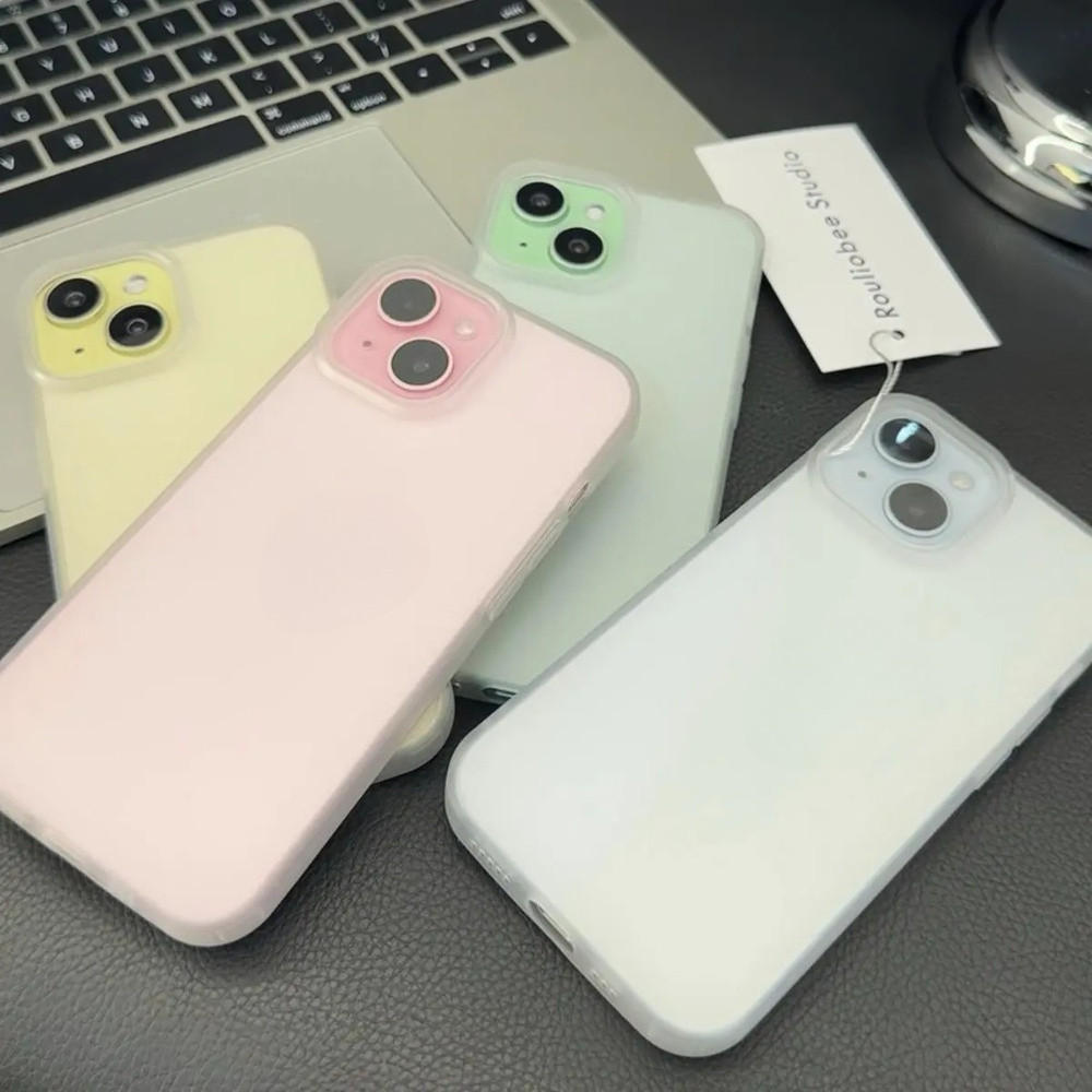 Ultra Thin สีสันโปร่งใสเคสโทรศัพท์ For iPhone 11 12 13 14 15 16 17 Pro Max Anti-Fingerprint กันกระแทกนุ่ โทรศัพท์ปกหลัง