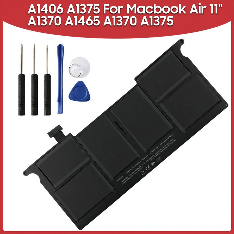 แบตเตอรี่ A1406 A1375 สำหรับ Mac.book Air 11" A1370 1465 A1370 A1495