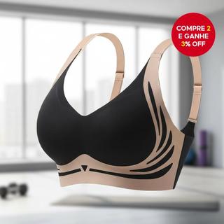  Sutiã Push-Up Sem Costura para Mulheres – Modelador, Controle Lateral, Prevenção de Flacidez, Costas Suaves
