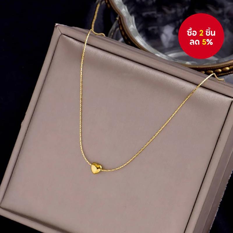 Minimalist Heart สร้อยคอ Dainty Chain Layering เครื่องประดับสําหรับผู้หญิงเงินทองอินเทรนด์ Ins สไตล์สําหรับวันวาเลนไทน์