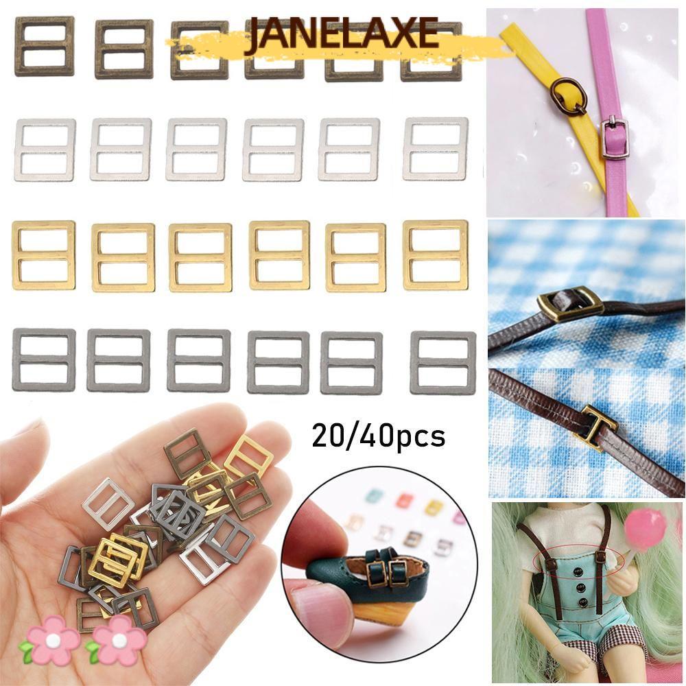 JANELAXE932JN 20/40pcs Tri-glide Buckle Mini ขนาดเล็กพิเศษ 4 สี 6/7/8.5 มม.ตุ๊กตากระเป๋าอุปกรณ์เสริม