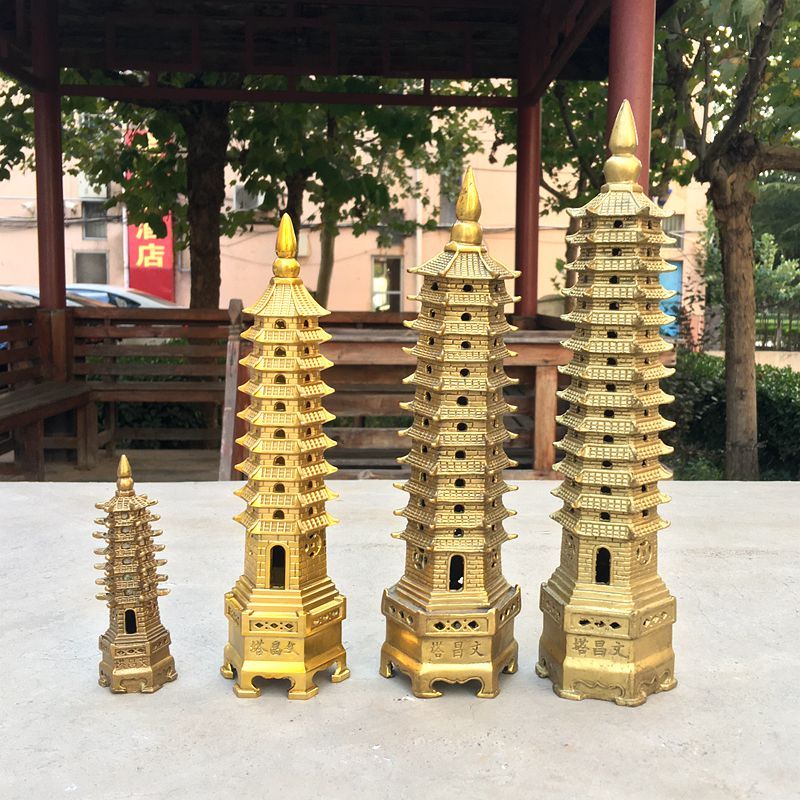 ทองแดงบริสุทธิ์ 7 ชั้น Nine-Layer Eleven-Layer Thirteen-Layer Wenchang Pagoda Cop เครื่องประดับ