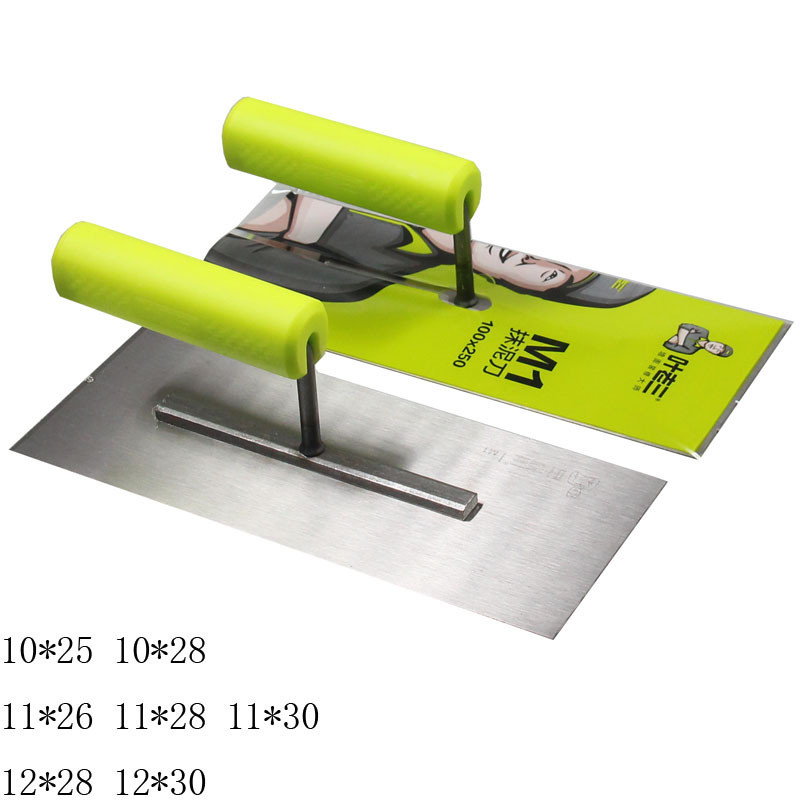Leaf Old San Mud Board Mud Trowel Mason แผ่นเหล็กจิตรกรกระเบื้องช่างฝีมือ Trowel Cement มีดโคลนสีเทา