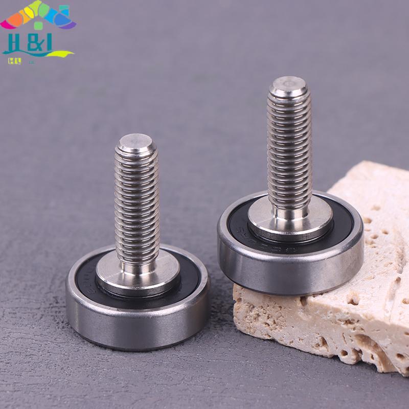 H & L 1/2 ชิ้น OD 26 มิลลิเมตรสกรูแบริ่งลูกกลิ้งพร้อมเกลียวเหล็ก M8 ด้าย JS600026-8C2L25M8 แบริ่งโลห