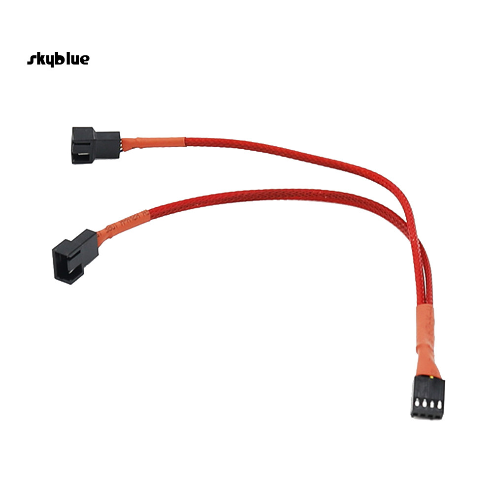 [Sy] 27 ซม. 4Pin PWM Splitter Adapter สายไฟสําหรับคอมพิวเตอร์ CPU Case Cooler Fan