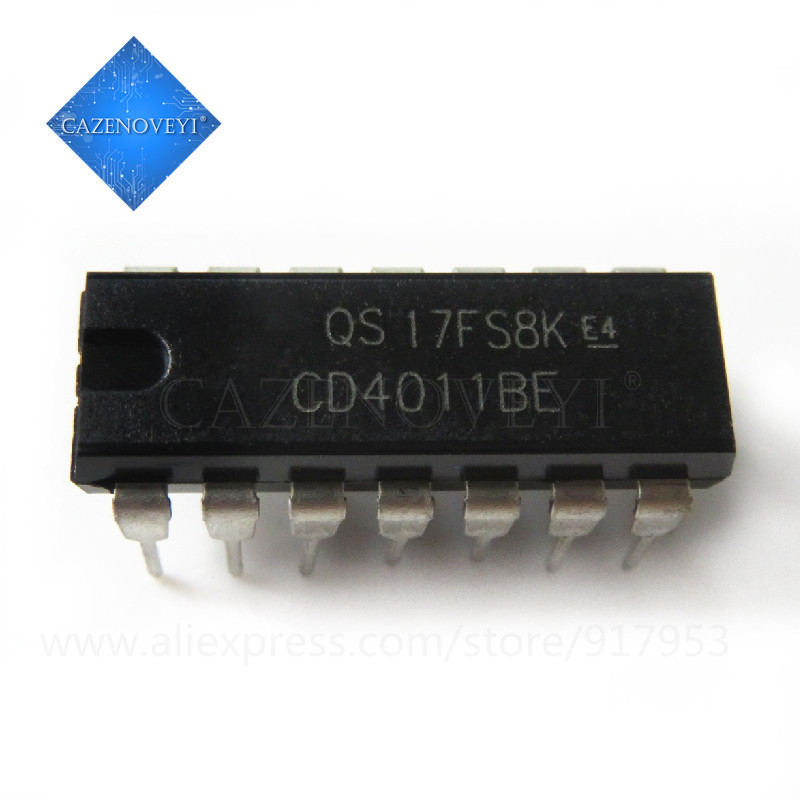 10 ชิ้น CD4011BE CD4011 DIP-14 4011 QUAD 2-INPUT NAND GATE ชิป IC