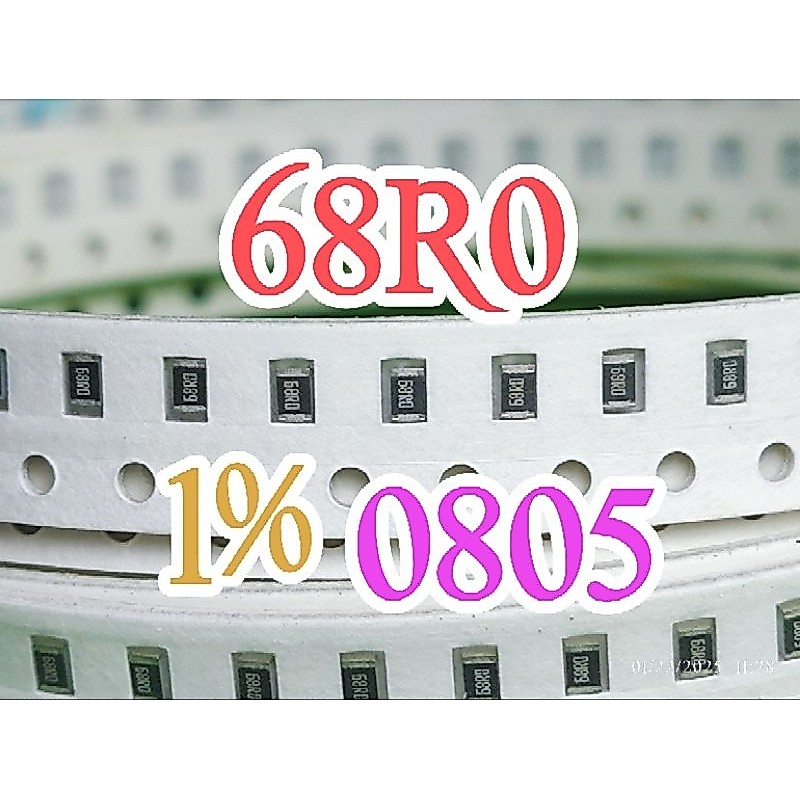 10 ชิ้น ตัวต้านทานชิป smd 68R0 68R ขนาด 0805 68ohm 68 โอห์ม