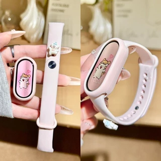 สายนาฬิกาแบบสปอร์ตสําหรับ Xiaomi Mi Band 10 9 8 NFC สายคล้องคอสร้อยข้อมือซิลิโคนกันน้ําอุปกรณ์เสริม