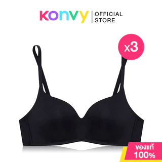 [Set 3 ชิ้น เฉลี่ยชิ้นละ 249.-] Sabina Pretty Perfect Level 1 Wireless #Black เสื้อชั้นใน ซาบีน่า ไร้โครง สีดำ