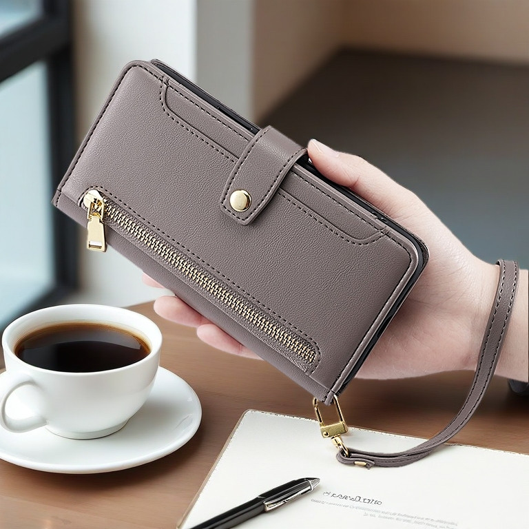 TCL NxtPaper 70 Pro 5G K70 SE Power Leather Case Flip Cover Card Slots Wallet Bag Two Straps