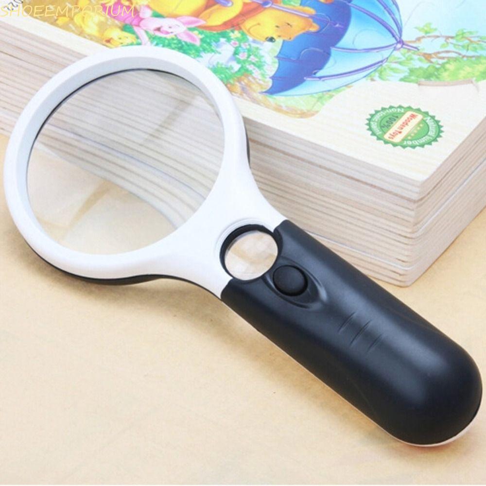 SHOEEMPORIUM แว่นขยายมือถือ, แว่นขยาย LED Loupe, Mini 30X Illuminated 10X ซ่อมเครื่องมือ